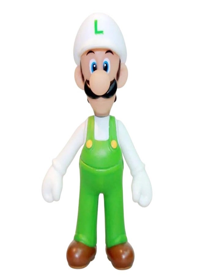 FUNFOB Mario Toys Action Figures Height -11CM Collectible Gifting PVC Multicolour (Mario Green White) - Image 1